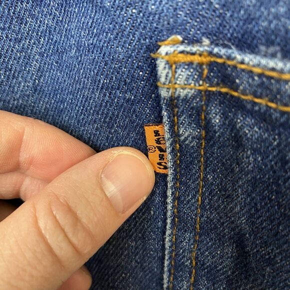 Levis Jeans Men's 44x30 Blue 80s‎ VTG Orange Tab 20505-0216 Made in USA Vintage - Picture 7 of 16